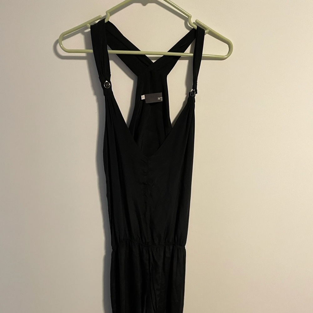 MYNE Ashley Ann Silk Black Jumpsuit size 6